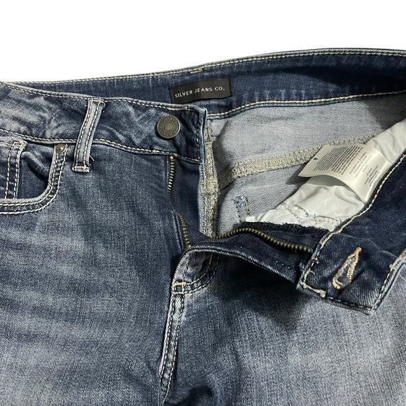 Silver Jeans Womens Jeans Size 30 Suki Straight Mid Rise Zip Fly Blue Denim Jean - Picture 3 of 10